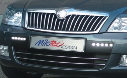 Lišty přední masky – nerez, Škoda Octavia II. Facelift