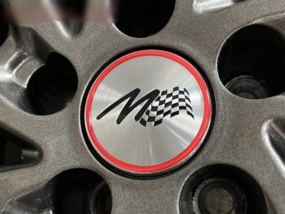 Designové kroužky zátky kola – červené – vnější průměr 60 mm